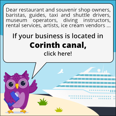 to business owners in Canal de Corinthe