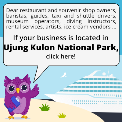 to business owners in Parc national d'Ujung Kulon